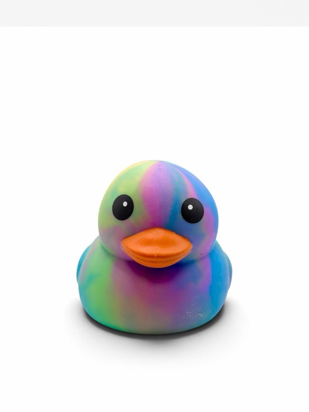 Giant Squishy Colorful Rainbow Duck Bath Toy - Multicolor